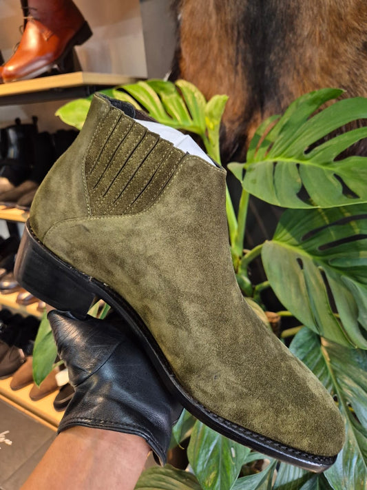VENTURA Italian Suede Chelsea Zipper Boots – Handcrafted Goodyear Welted Luxury - MERAKINO