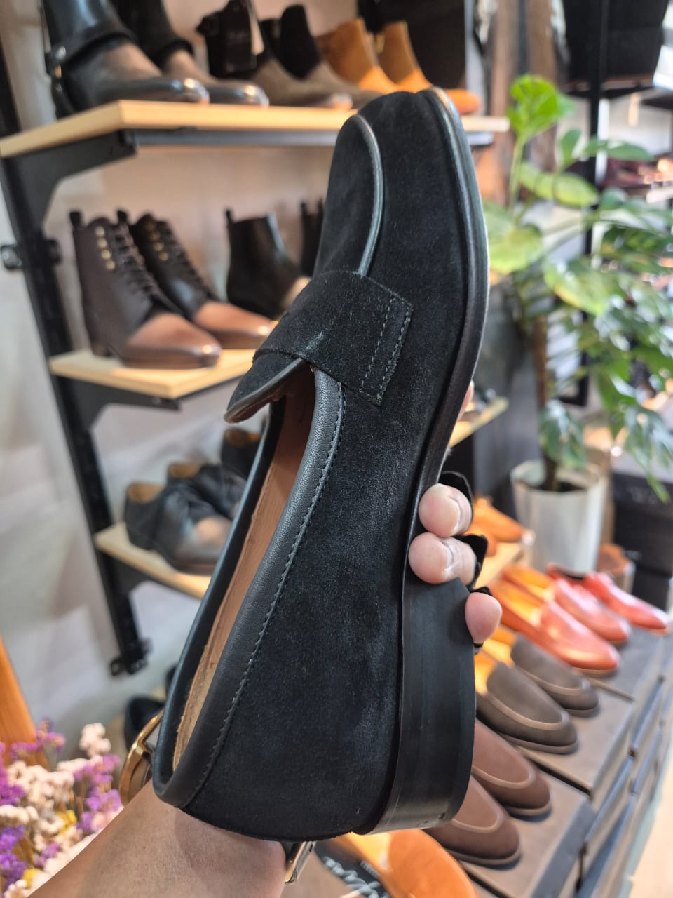 Noir Suede Penny Loafers  Timeless. Understated. Impeccably Refined.