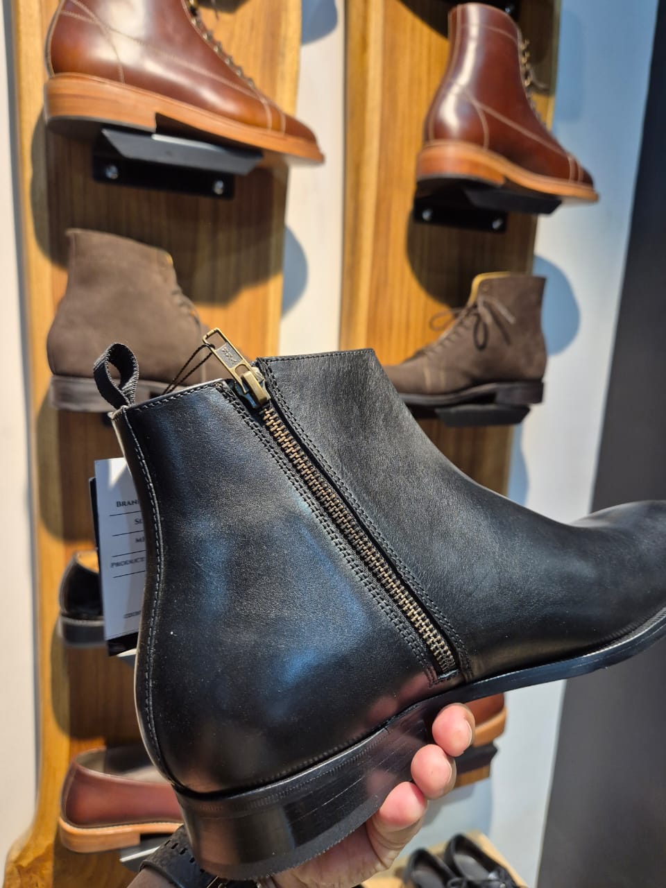 Blake-Stitched Leather Chelsea Zipper Boot — The Executive