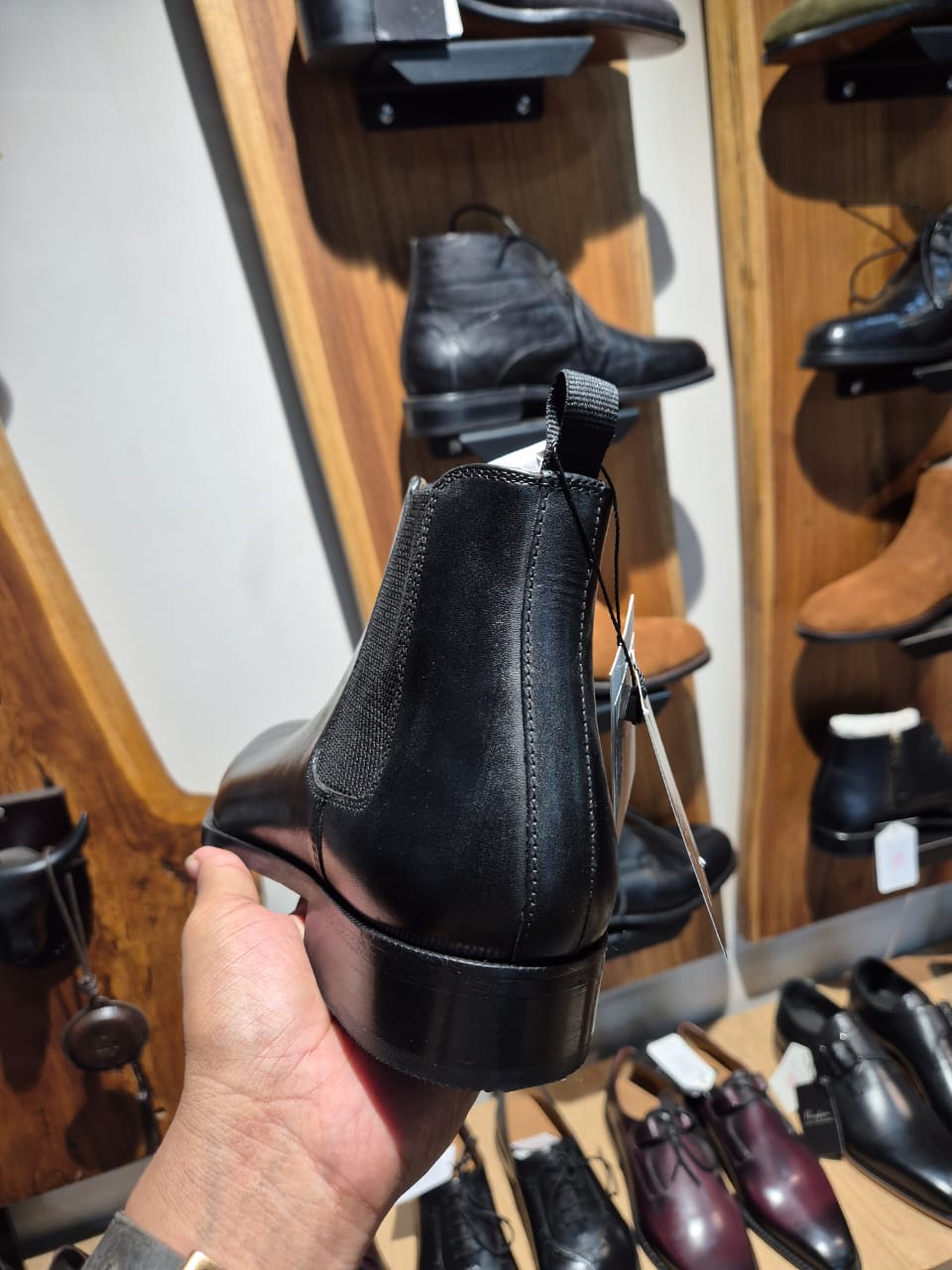 Blake-Stitched Elastic Chelsea Boot