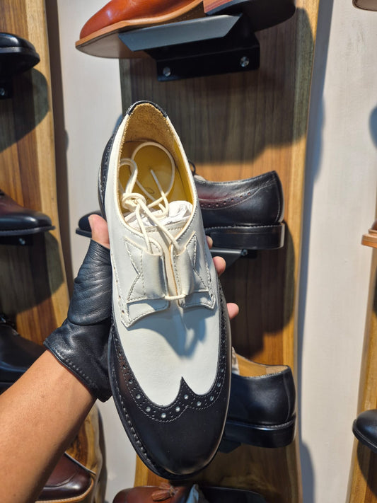 Cavendish Spectator Brogue Oxfords – Handcrafted Goodyear Welted Leather - MERAKINO