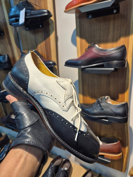 Cavendish Spectator Brogue Oxfords – Handcrafted Goodyear Welted Leather - MERAKINO