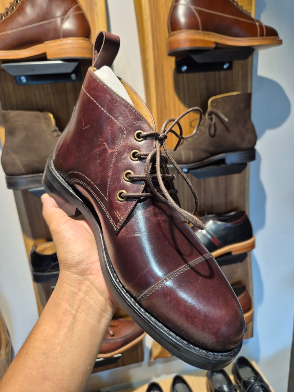 MERAKINO Vanguard Goodyear Welted Full-Grain Leather Lace-Up Boot - MERAKINO