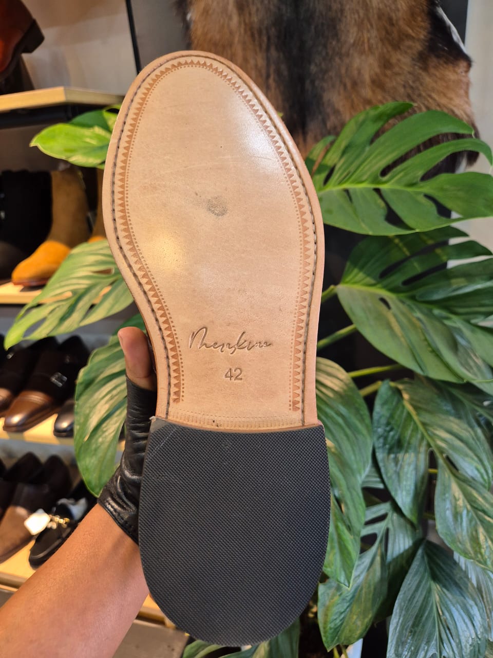 Obsidian Noir Goodyear Welted Oxfords – Hand - Finished Full - Grain Leather - MERAKINO