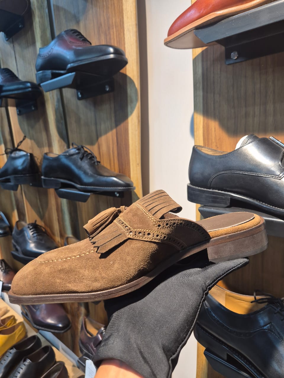 Velvetstride Suede Mules - MERAKINO