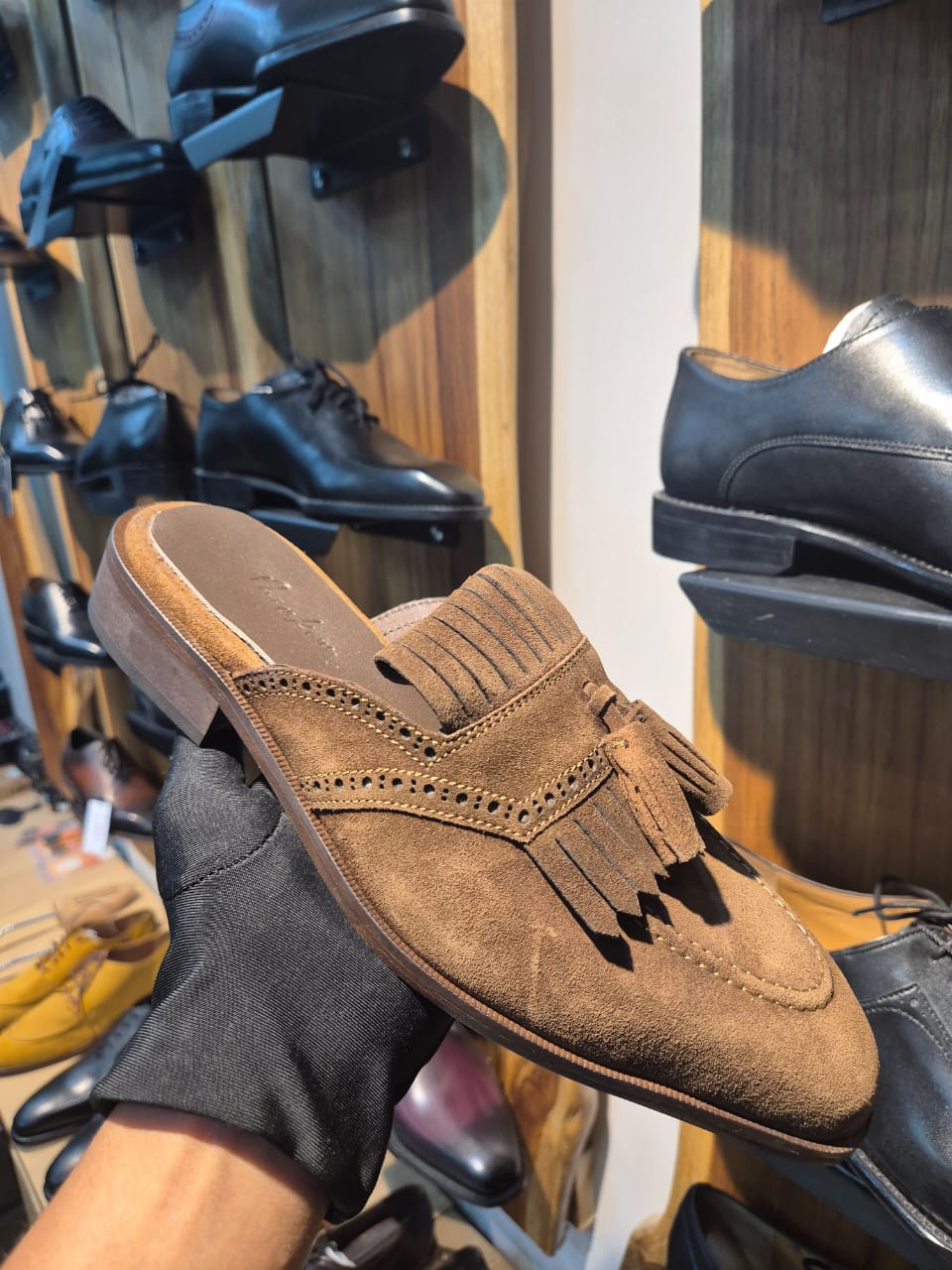 Velvetstride Suede Mules - MERAKINO