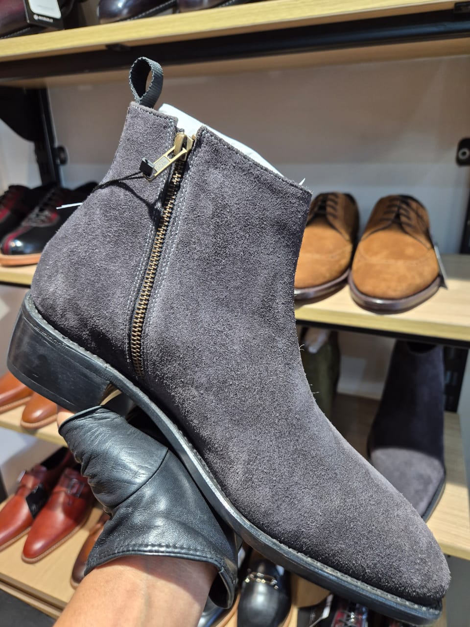 VENTURA Italian Suede Chelsea Zipper Boots – Handcrafted Goodyear Welted Luxury - MERAKINO
